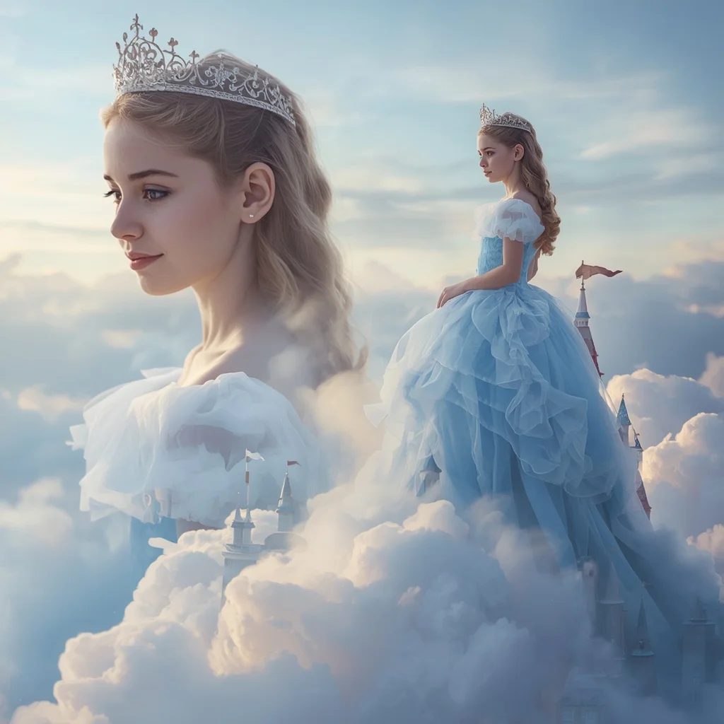 Beautiful Girl in Cloud Kingdom Castle Whimsical Royalty | prompt seen girl — AI image prompt