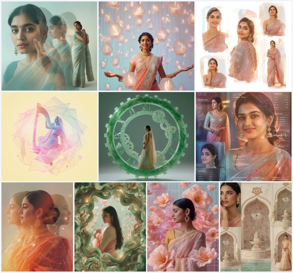 Top 10 Saree Prompt For Gemini Girl Instagram for Trendy Posts | Gemini girl photo prompt Indian style