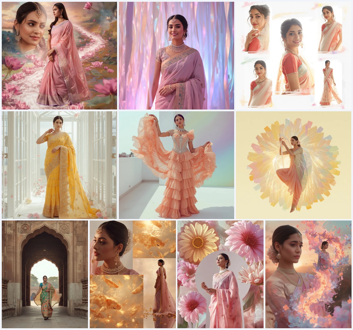Top 10 Traditional Saree Prompt PDF for Detailed Inspiration | prompt for girls college aesthetic