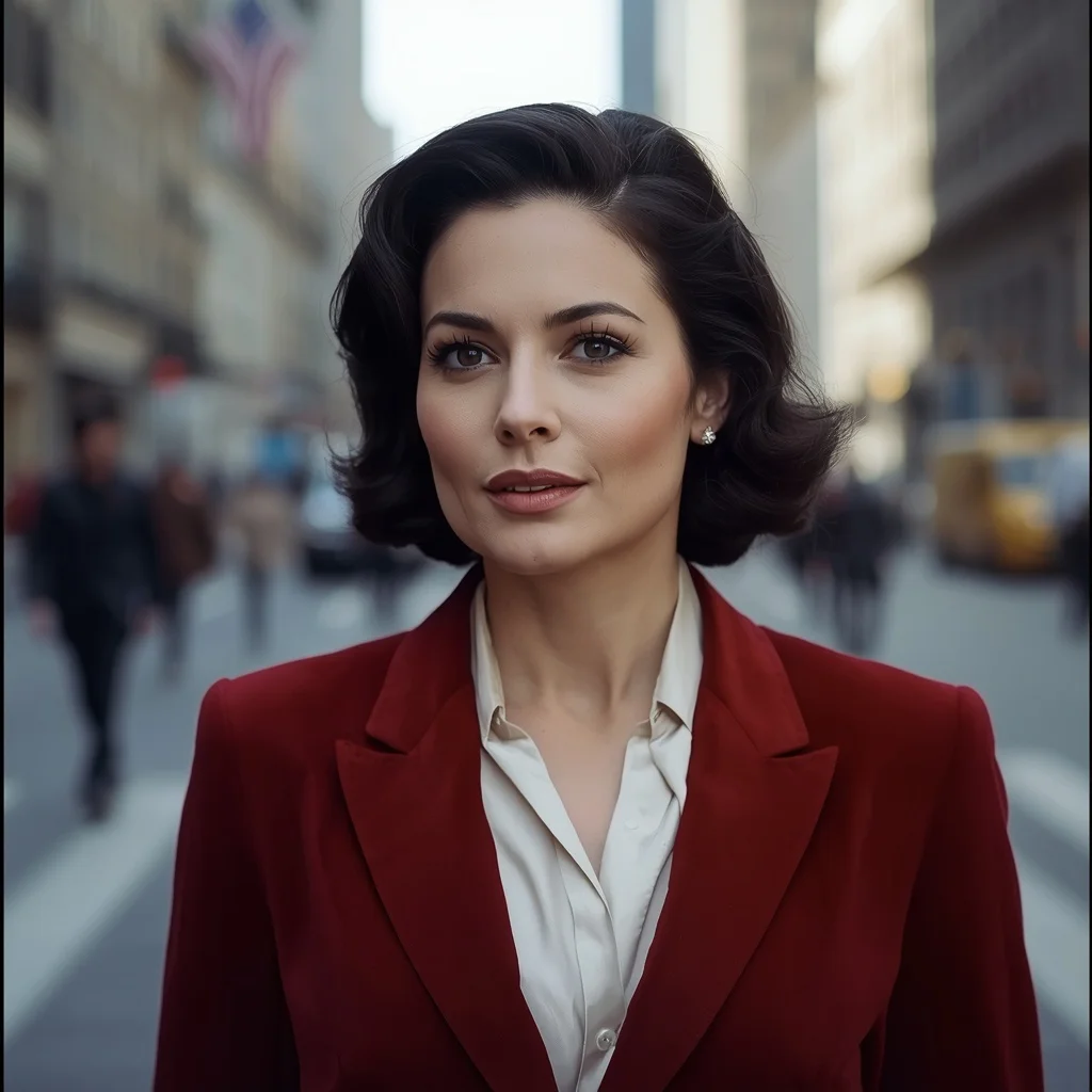 Hollywood Royalty's Impromptu Moment in Red Velvet — AI image prompt